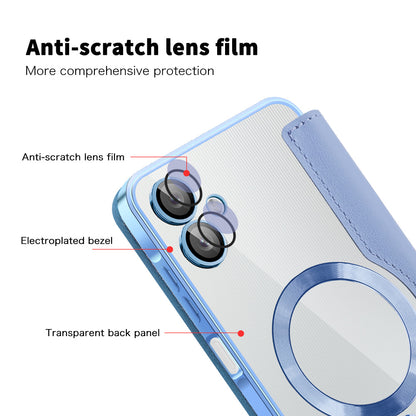 MagSafe-deksel for Samsung Galaxy A06 A065, Techsuit, SmartMag Book, Blå