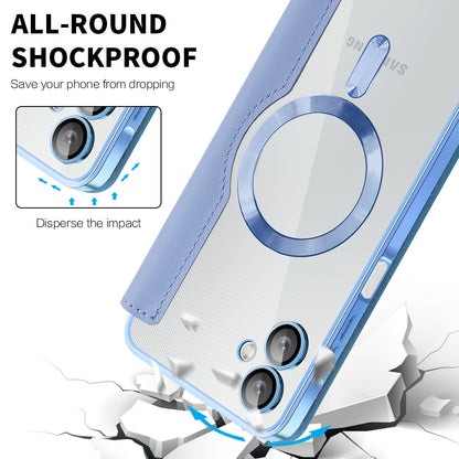 MagSafe-deksel for Samsung Galaxy A06 A065, Techsuit, SmartMag Book, Blå