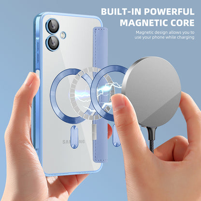 MagSafe-deksel for Samsung Galaxy A06 A065, Techsuit, SmartMag Book, Blå