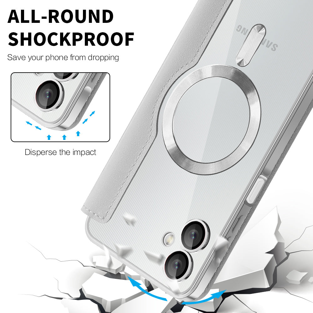 MagSafe-deksel for Samsung Galaxy A06 A065, Techsuit, SmartMag Book, Grå