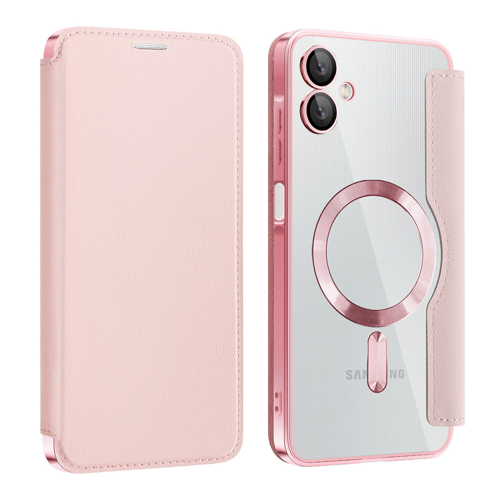 MagSafe-deksel for Samsung Galaxy A06 A065, Techsuit, SmartMag Book, Rosa