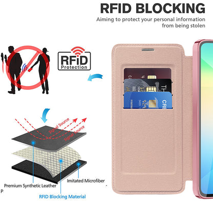 MagSafe-deksel for Samsung Galaxy A06 A065, Techsuit, SmartMag Book, Rosa