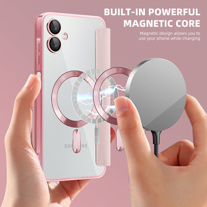 MagSafe-deksel for Samsung Galaxy A06 A065, Techsuit, SmartMag Book, Rosa