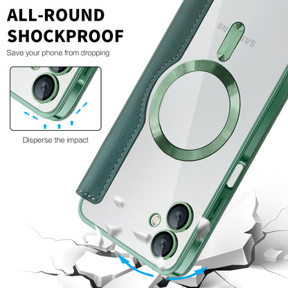 MagSafe-deksel for Samsung Galaxy A06 A065, Techsuit, SmartMag Book, Grønn
