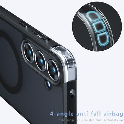 MagSafe-deksel for Samsung Galaxy A07 4G A075, Techsuit, PureFrost, Satinert Svart