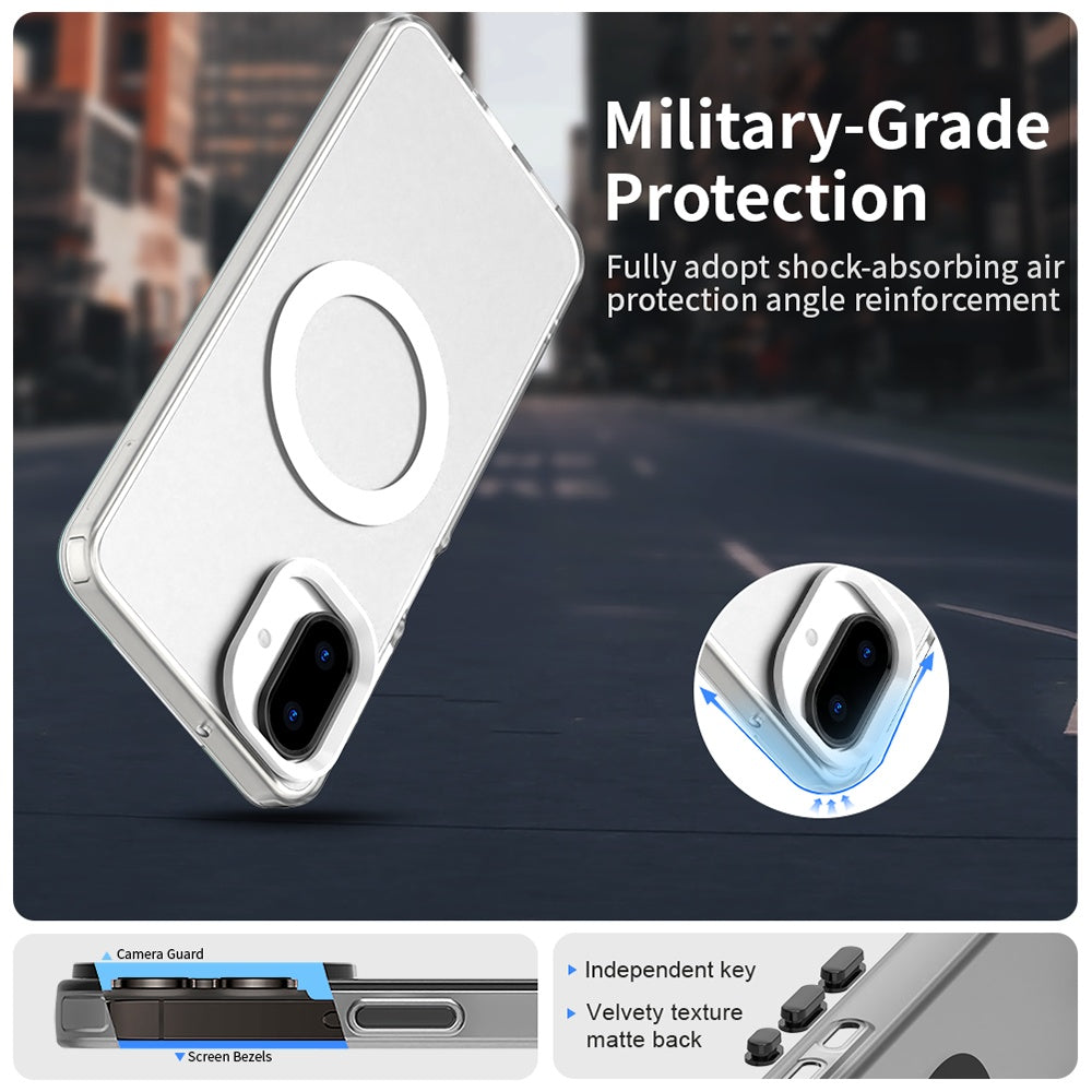 MagSafe-deksel for Samsung Galaxy A07 4G A075, Techsuit, CandyCase, hvit