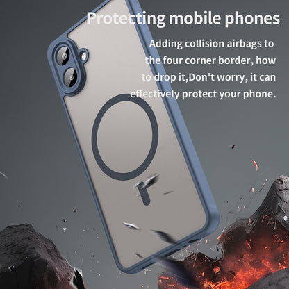 MagSafe-deksel for Samsung Galaxy A07 4G A075, Techsuit, HaloFrost II, Marineblå