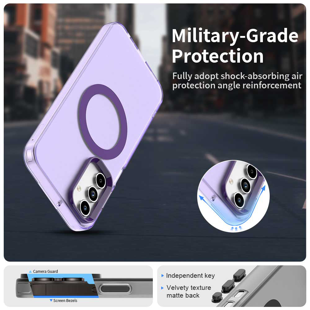 MagSafe-deksel for Samsung Galaxy A15 5G A156 / A15 A155, Techsuit, CandyCase, Lilla