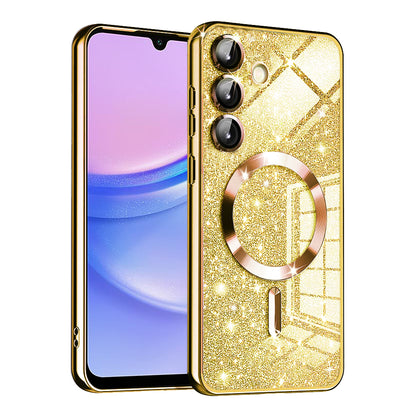 MagSafe-deksel for Samsung Galaxy A15 5G A156 / A15 A155, Techsuit, Luxury Glitter, Gull