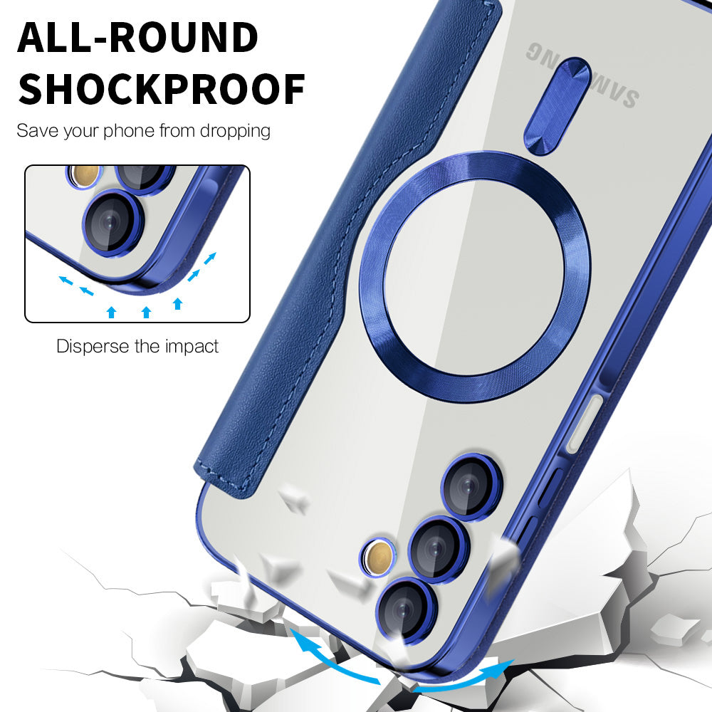 MagSafe-deksel for Samsung Galaxy A15 5G A156 / A15 A155, Techsuit, SmartMag Book, Blå