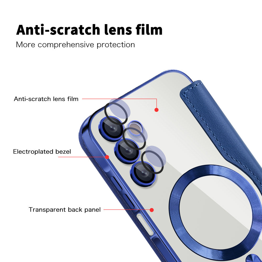 MagSafe-deksel for Samsung Galaxy A15 5G A156 / A15 A155, Techsuit, SmartMag Book, Blå