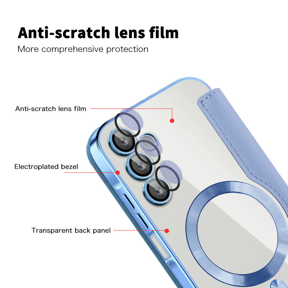 MagSafe-deksel for Samsung Galaxy A15 5G A156 / A15 A155, Techsuit, SmartMag Book, Blå