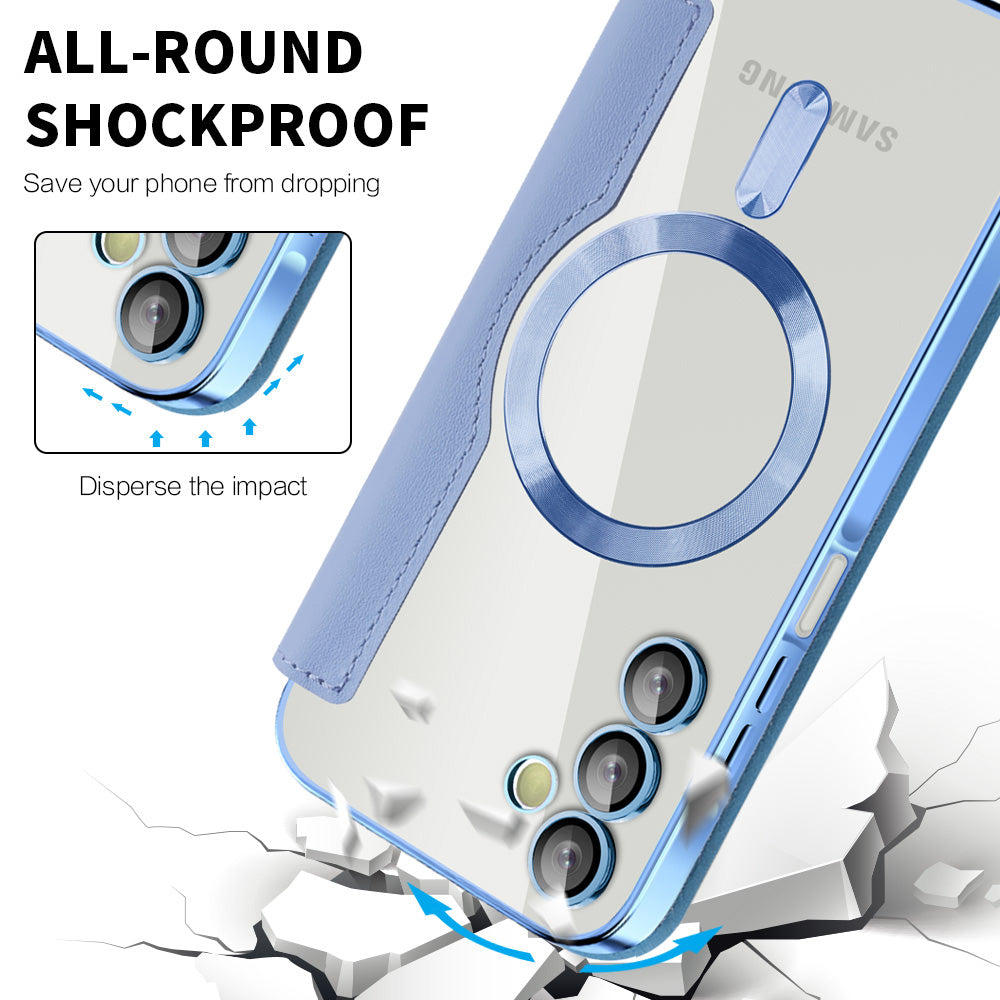 MagSafe-deksel for Samsung Galaxy A15 5G A156 / A15 A155, Techsuit, SmartMag Book, Blå