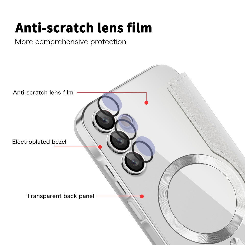 MagSafe-deksel for Samsung Galaxy A15 5G A156 / A15 A155, Techsuit, SmartMag Book, Grå