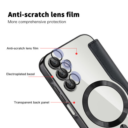 MagSafe-deksel for Samsung Galaxy A15 5G A156 / A15 A155, Techsuit, SmartMag Book, Svart