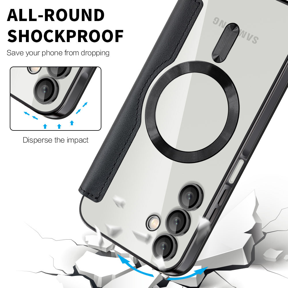 MagSafe-deksel for Samsung Galaxy A15 5G A156 / A15 A155, Techsuit, SmartMag Book, Svart