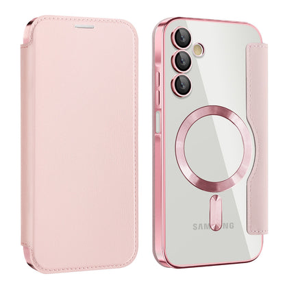MagSafe-deksel for Samsung Galaxy A15 5G A156 / A15 A155, Techsuit, SmartMag Book, Rosa