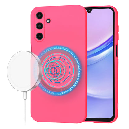 MagSafe-deksel for Samsung Galaxy A15 A155, Techsuit, SoftFlex, Mørk Rosa