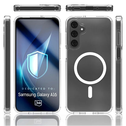 MagSafe-deksel for Samsung Galaxy A16 5G A166 / A16 4G A165, 3MK, Armor MagCase, Transparent