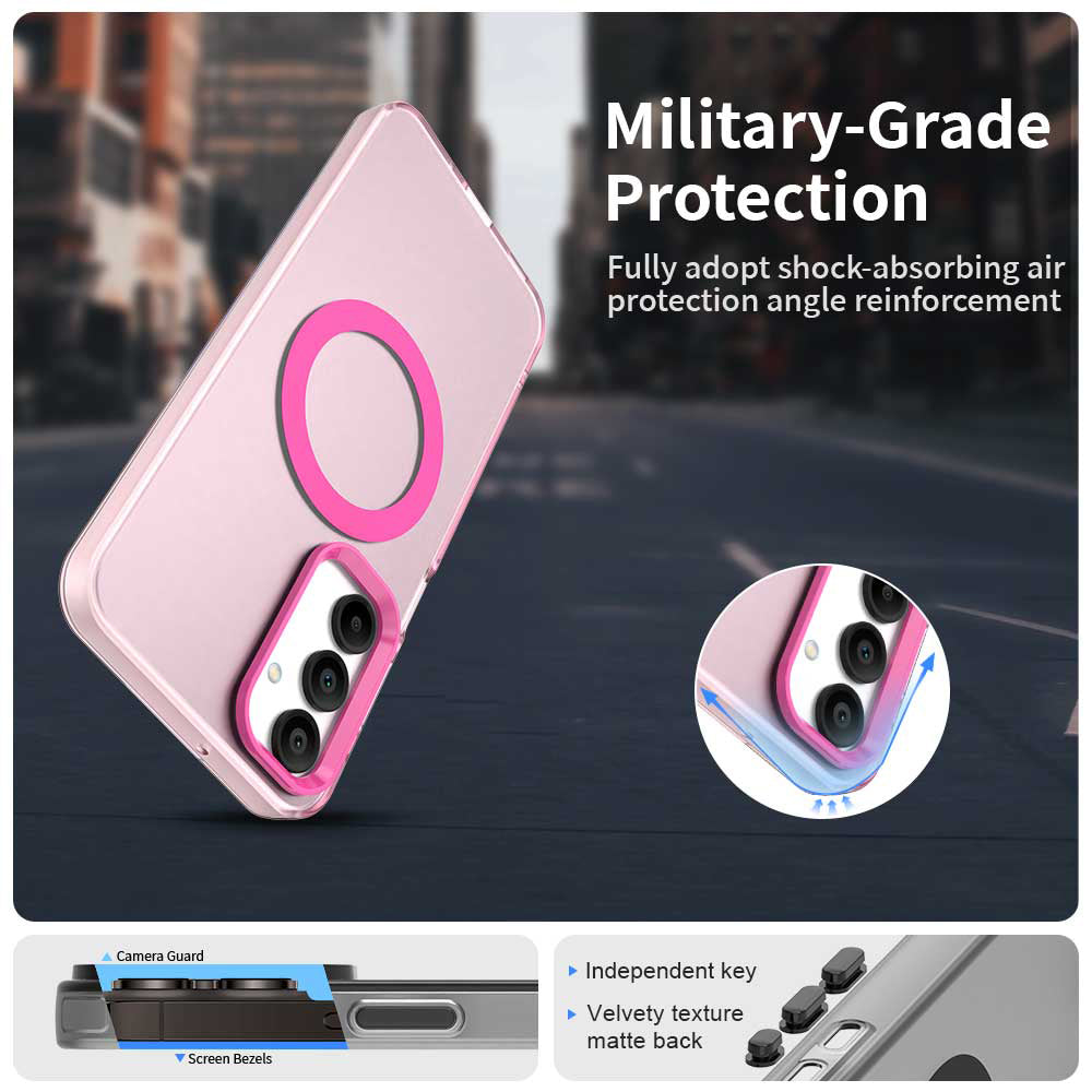 MagSafe-deksel for Samsung Galaxy A16 5G A166 / A16 4G A165, Techsuit, CandyCase, Rosa