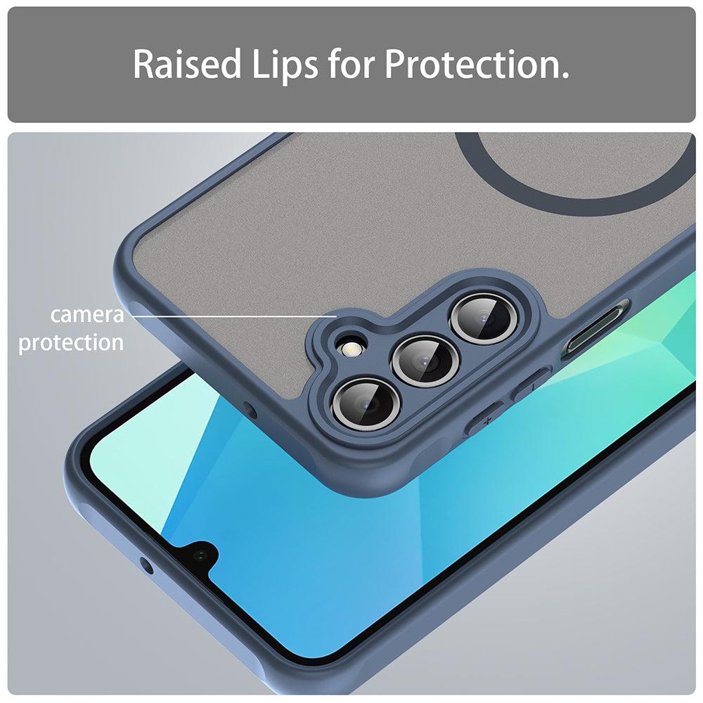 MagSafe-deksel for Samsung Galaxy A16 5G A166 / A16 4G A165, Techsuit, HaloFrost II, Marineblå