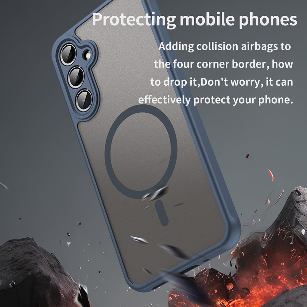 MagSafe-deksel for Samsung Galaxy A16 5G A166 / A16 4G A165, Techsuit, HaloFrost II, Marineblå