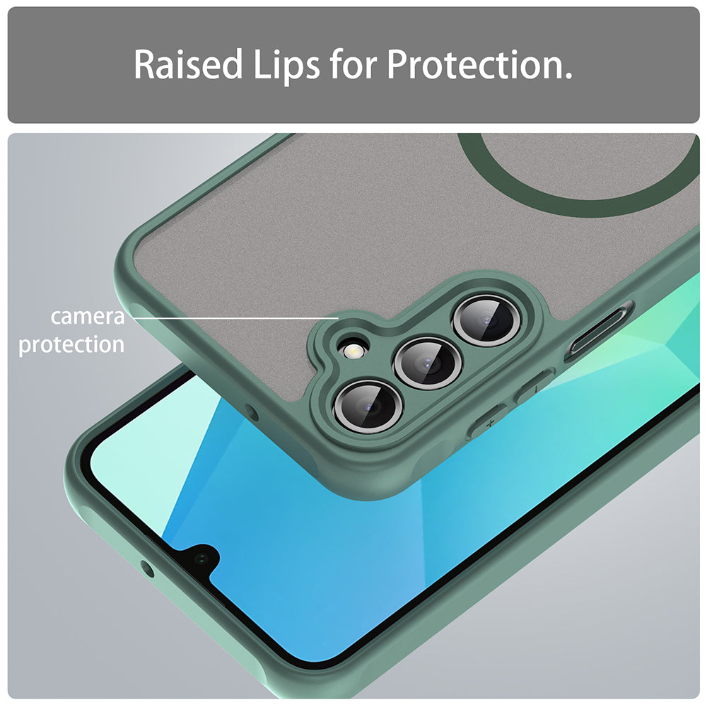 MagSafe-deksel for Samsung Galaxy A16 5G A166 / A16 4G A165, Techsuit, HaloFrost II, Grønn