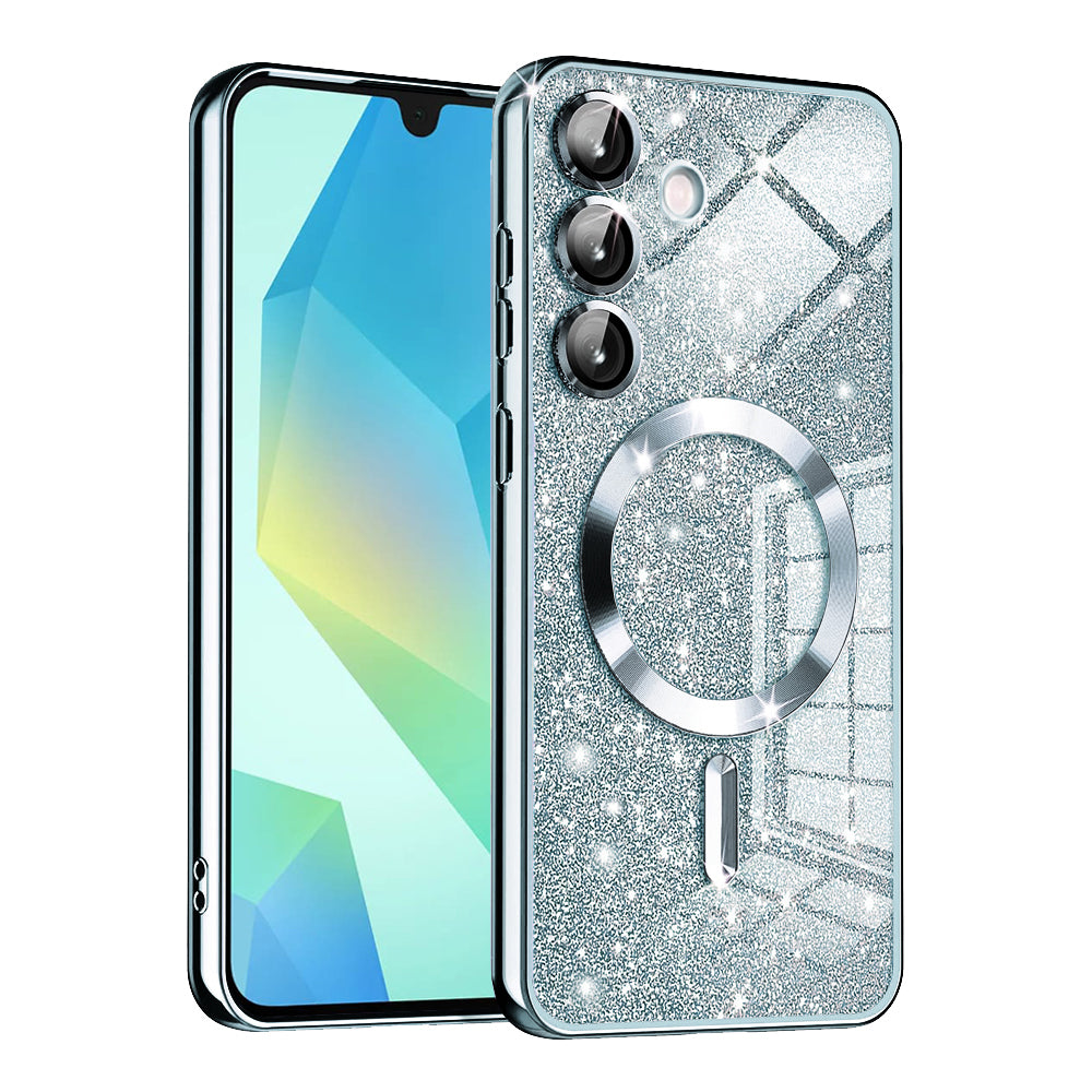 MagSafe-deksel for Samsung Galaxy A16 5G A166 / A16 4G A165, Techsuit, Luxury Glitter, Bleu