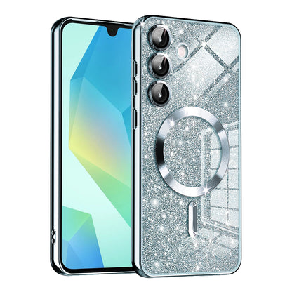 MagSafe-deksel for Samsung Galaxy A16 5G A166 / A16 4G A165, Techsuit, Luxury Glitter, Bleu