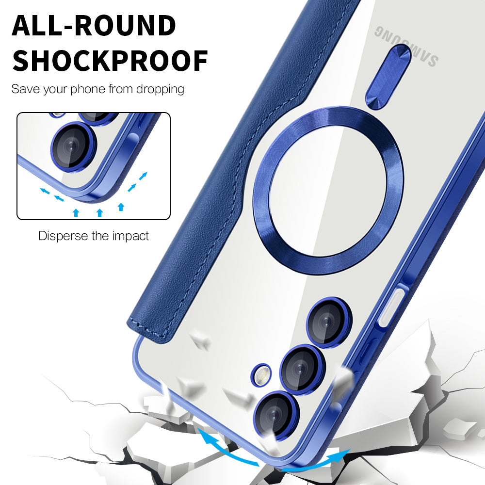 MagSafe-deksel for Samsung Galaxy A16 5G A166 / A16 4G A165, Techsuit, SmartMag Book, Blå
