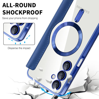 MagSafe-deksel for Samsung Galaxy A16 5G A166 / A16 4G A165, Techsuit, SmartMag Book, Blå