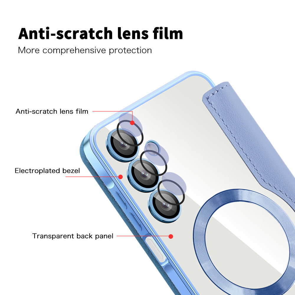 MagSafe-deksel for Samsung Galaxy A16 5G A166 / A16 4G A165, Techsuit, SmartMag Book, Blå