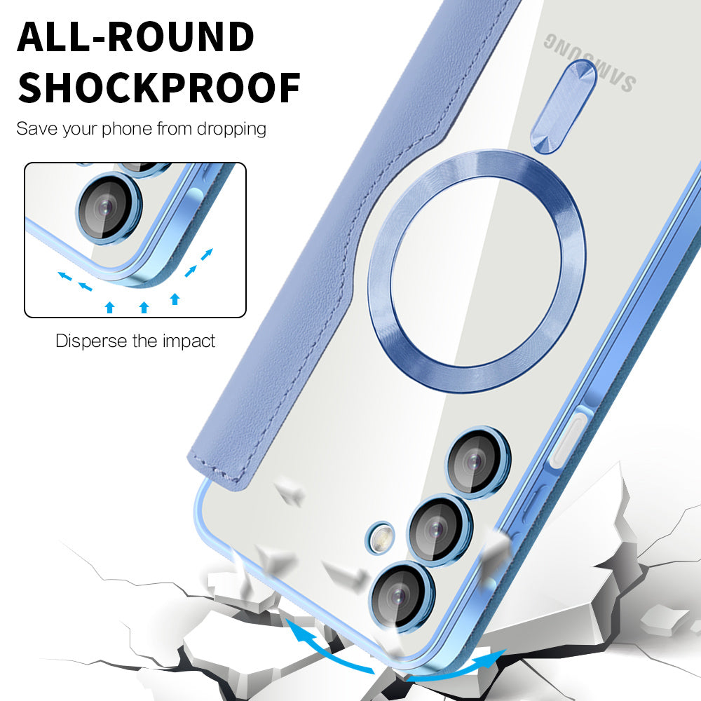 MagSafe-deksel for Samsung Galaxy A16 5G A166 / A16 4G A165, Techsuit, SmartMag Book, Blå