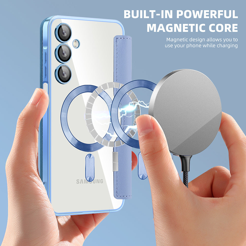 MagSafe-deksel for Samsung Galaxy A16 5G A166 / A16 4G A165, Techsuit, SmartMag Book, Blå