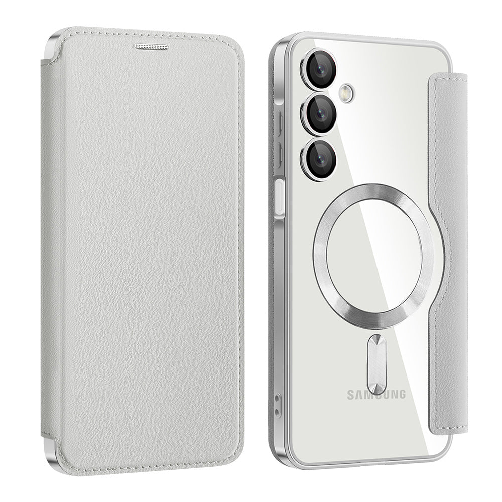 MagSafe-deksel for Samsung Galaxy A16 5G A166 / A16 4G A165, Techsuit, SmartMag Book, Grå
