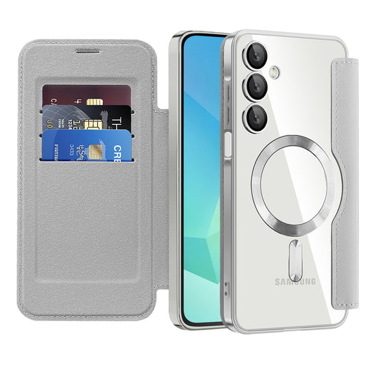 MagSafe-deksel for Samsung Galaxy A16 5G A166 / A16 4G A165, Techsuit, SmartMag Book, Grå