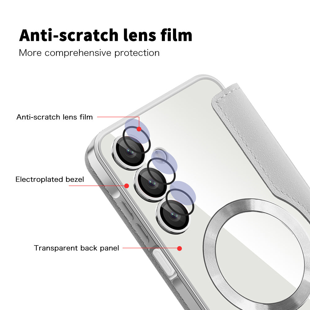 MagSafe-deksel for Samsung Galaxy A16 5G A166 / A16 4G A165, Techsuit, SmartMag Book, Grå