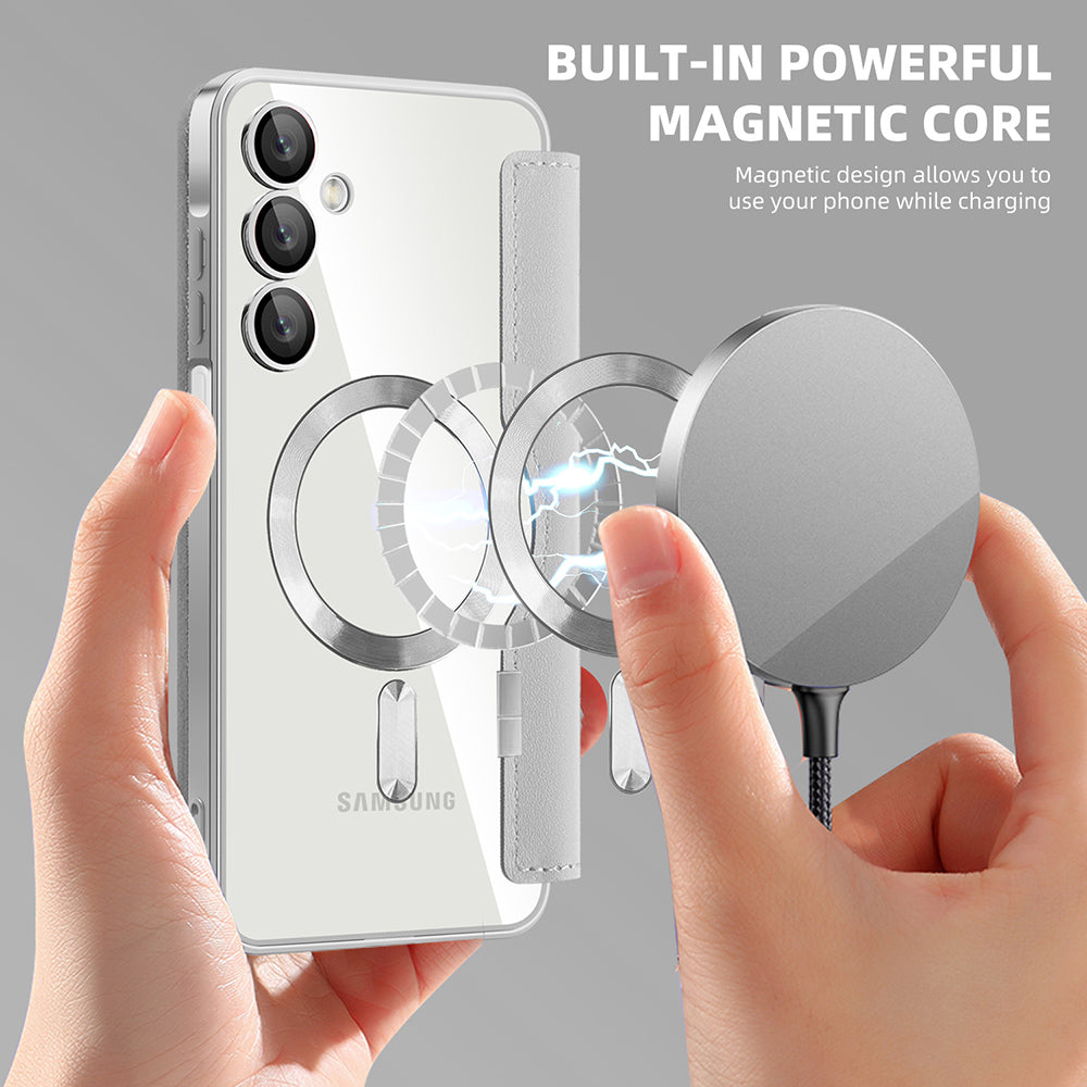 MagSafe-deksel for Samsung Galaxy A16 5G A166 / A16 4G A165, Techsuit, SmartMag Book, Grå
