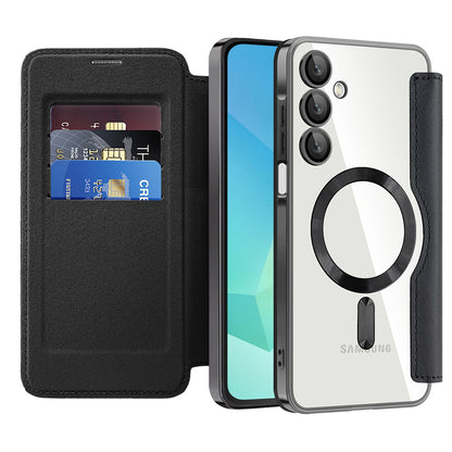 MagSafe-deksel for Samsung Galaxy A16 5G A166 / A16 4G A165, Techsuit, SmartMag Book, Svart
