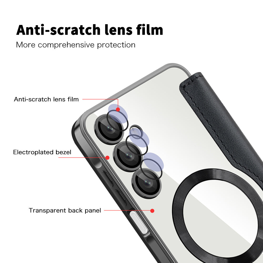 MagSafe-deksel for Samsung Galaxy A16 5G A166 / A16 4G A165, Techsuit, SmartMag Book, Svart