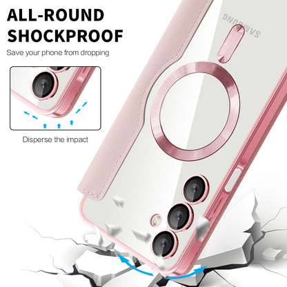 MagSafe-deksel for Samsung Galaxy A16 5G A166 / A16 4G A165, Techsuit, SmartMag Book, Rosa