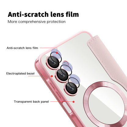 MagSafe-deksel for Samsung Galaxy A16 5G A166 / A16 4G A165, Techsuit, SmartMag Book, Rosa