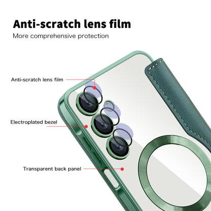 MagSafe-deksel for Samsung Galaxy A16 5G A166 / A16 4G A165, Techsuit, SmartMag Book, Grønn