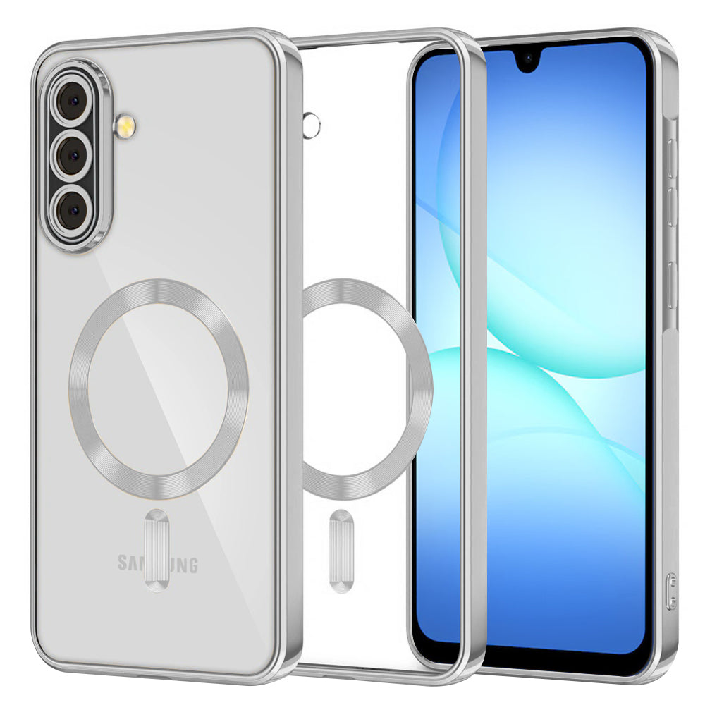 MagSafe-deksel for Samsung Galaxy A17 4G / A17 5G, Techsuit, Luxury Crystal, Sølv