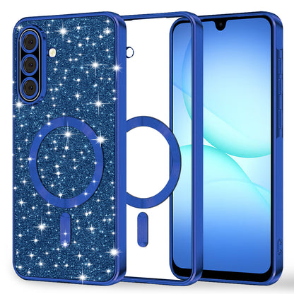 MagSafe-deksel for Samsung Galaxy A17 4G / A17 5G, Techsuit, Luxury Glitter, Mørk blå