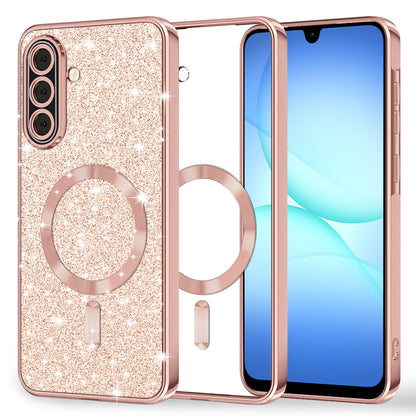 MagSafe-deksel for Samsung Galaxy A17 4G / A17 5G, Techsuit, Luxury Glitter, Rosa