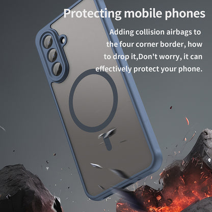 MagSafe-deksel for Samsung Galaxy A17 5G, Techsuit, HaloFrost II, Marineblå