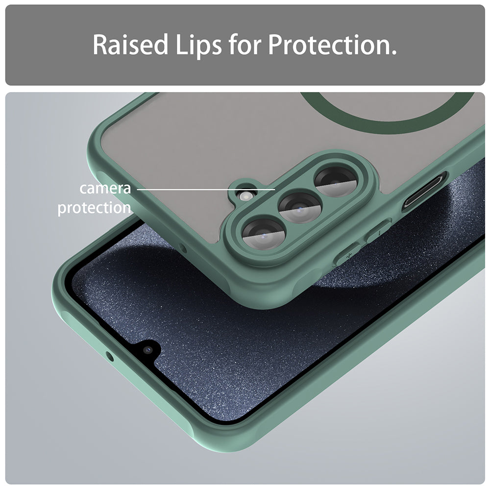 MagSafe-deksel for Samsung Galaxy A17 5G, Techsuit, HaloFrost II, Grønn