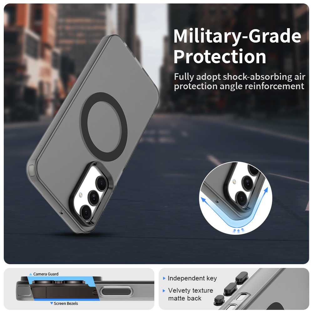 MagSafe-deksel for Samsung Galaxy A25 A256, Techsuit, CandyCase, Svart