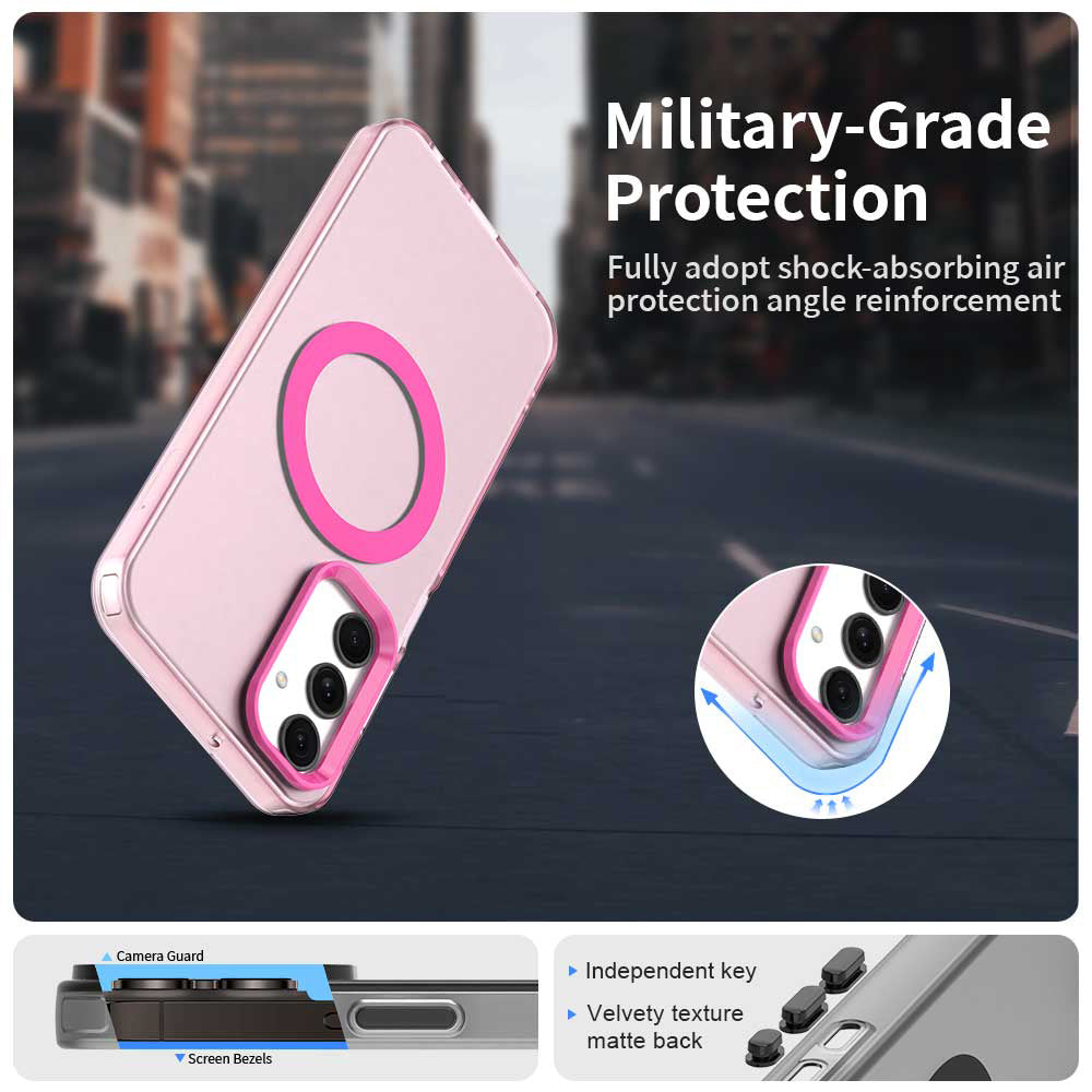 MagSafe-deksel for Samsung Galaxy A25 A256, Techsuit, CandyCase, Rosa